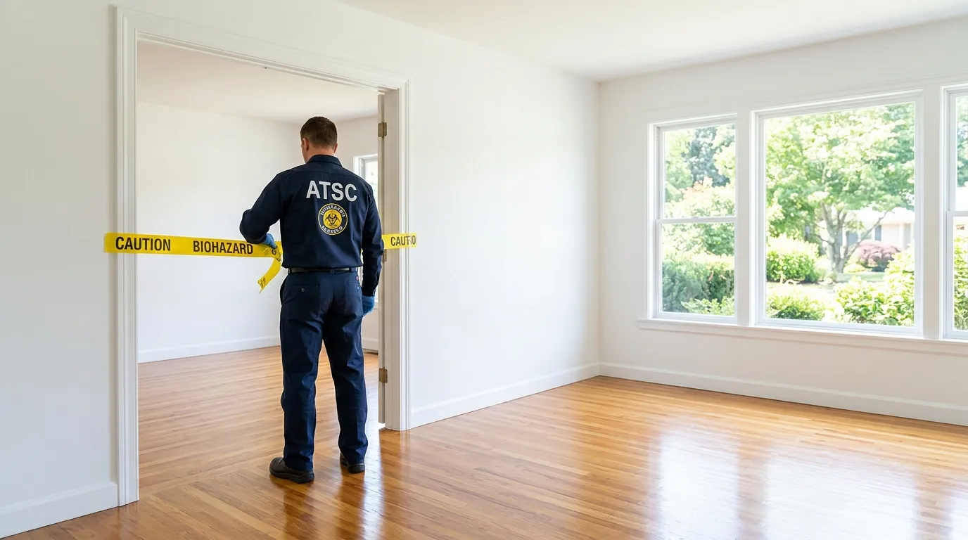 Certified biohazard cleanup crew performing Decomposition Cleanup in Nanticoke